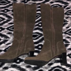 Suede Olive Green Cole Haan Boots